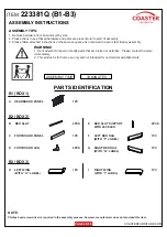 Preview for 2 page of Coaster 223381Q Assembly Instructions Manual