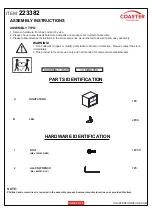 Preview for 2 page of Coaster 223382 Assembly Instructions