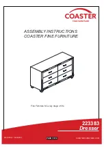 Preview for 1 page of Coaster 223383 Assembly Instructions