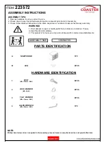 Preview for 2 page of Coaster 223572 Assembly Instructions