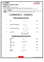 Preview for 2 page of Coaster 2300 Assembly Instructions