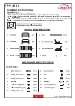 Предварительный просмотр 2 страницы Coaster 2334 Assembly Instructions