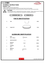 Preview for 2 page of Coaster 2388 Assembly Instructions