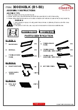 Предварительный просмотр 2 страницы Coaster 300036BLK Assembly Instructions Manual