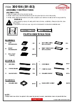 Preview for 2 page of Coaster 300106 B1 Assembly Instructions Manual