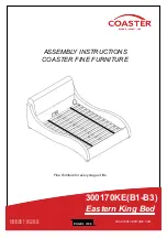 Preview for 1 page of Coaster 300170KE Assembly Instructions Manual