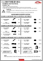 Preview for 3 page of Coaster 300170KE Assembly Instructions Manual