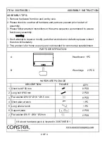 Preview for 2 page of Coaster 300170KE Assembly Instructions