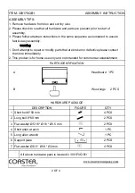 Preview for 2 page of Coaster 300170Q Assembly Instructions