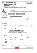 Preview for 2 page of Coaster 300201Q Assembly Instructions