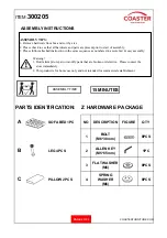 Preview for 2 page of Coaster 300205 Assembly Instructions