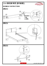 Preview for 4 page of Coaster 300261KE Assembly Instructions