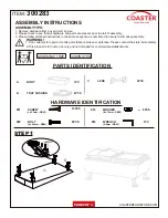 Preview for 2 page of Coaster 300283 Assembly Instructions