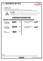 Preview for 3 page of Coaster 300350KE B1 Assembly Instructions Manual