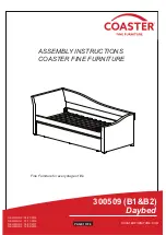 Preview for 1 page of Coaster 300509 Assembly Instructions Manual