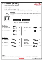 Preview for 2 page of Coaster 300509 Assembly Instructions Manual