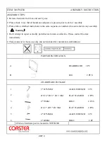 Preview for 2 page of Coaster 300796F Assembly Instructions