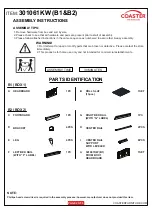 Preview for 2 page of Coaster 301061KW Assembly Instructions Manual