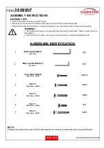 Preview for 3 page of Coaster 305895F Assembly Instructions Manual