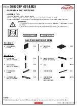 Предварительный просмотр 2 страницы Coaster 305903F Assembly Instructions Manual