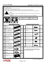 Preview for 2 page of Coaster 30590B Assembly Instructions Manual