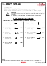 Preview for 3 page of Coaster 305911 Assembly Instruction Manual