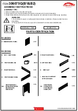 Preview for 2 page of Coaster 306075Q Assembly Instructions Manual