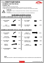 Preview for 3 page of Coaster 306075Q Assembly Instructions Manual