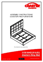 Preview for 1 page of Coaster 315850KE B1 Assembly Instructions Manual