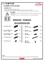 Preview for 2 page of Coaster 315871KE Assembly Instructions Manual