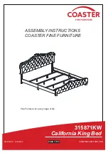 Preview for 1 page of Coaster 315871KW Assembly Instructions Manual