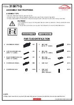 Preview for 2 page of Coaster 315871Q Assembly Instructions Manual