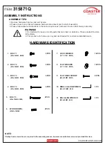 Preview for 3 page of Coaster 315871Q Assembly Instructions Manual