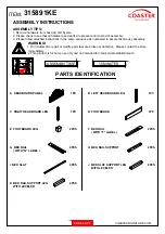 Preview for 2 page of Coaster 315891KE Assembly Instructions Manual