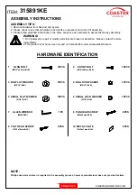 Preview for 3 page of Coaster 315891KE Assembly Instructions Manual