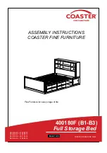 Coaster 400180F Assembly Instructions Manual предпросмотр