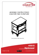 Preview for 1 page of Coaster 400892 Assembly Instructions