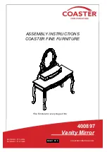 Coaster 400897 Assembly Instructions Manual preview