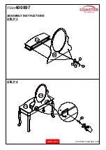 Preview for 4 page of Coaster 400897 Assembly Instructions Manual