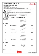 Preview for 2 page of Coaster 400931FB1 Assembly Instructions Manual