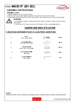 Preview for 3 page of Coaster 400931FB1 Assembly Instructions Manual