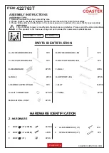 Preview for 2 page of Coaster 422763T Assembly Instructions