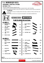 Preview for 2 page of Coaster 460063 Assembly Instructions Manual