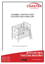 Coaster 460213 Assembly Instructions Manual предпросмотр