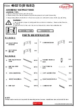 Preview for 2 page of Coaster 460213 Assembly Instructions Manual