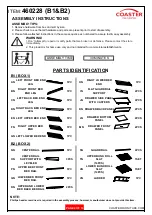 Preview for 2 page of Coaster 460228 Assembly Instructions Manual