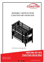 Preview for 1 page of Coaster 460234N Assembly Instructions Manual