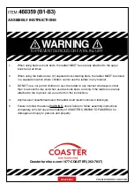 Preview for 9 page of Coaster 460359 Assembly Instructions Manual