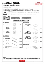 Preview for 2 page of Coaster 460441 B1-B4 Assembly Instructions Manual