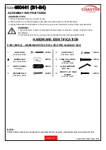 Preview for 3 page of Coaster 460441 B1-B4 Assembly Instructions Manual